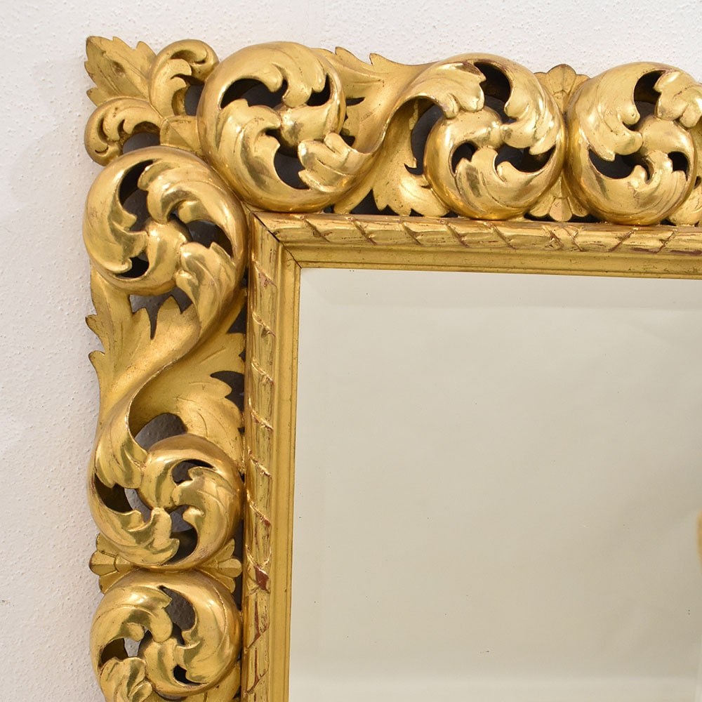 SPR154 1a small antique gold leaf mirror antique carved mirror XIX.jpg
